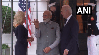 
      
      Joe Biden, First Lady Jill Biden welcome PM Modi at White House
      
      