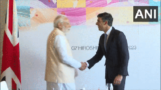 
      
      G7 Summit: PM Modi holds bilateral meeting with UK PM Sunak
      
      
