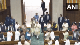 
      
      PM Modi arrives in new Parliament to standing ovation
      
      