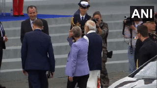 
      
      PM Modi, President Macron arrive for Bastille Day Parade
      
      