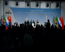 
      
      PM Modi, Xi Jinping shake hands, greet each other at BRICS
      
      
