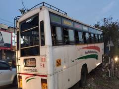 
      
      1 dead, 25 injured as bus rams into tree in Kerala's Kochi 
      
      