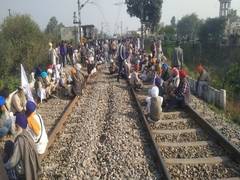 
      
      Punjab: Farmers block railway tracks, demand clearance of...
      
      