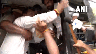 
      
      Watch: Congress' Srinivas dragged into police bus
      
      