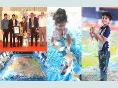 
      
      Largest abstract painting in the world by youngest sibling...
      
      