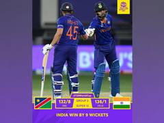 
      
      India sign off from T20 WC with thumping win over Namibia
      
      