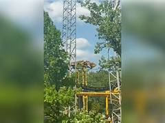 
      
      Riders stuck upside down mid-air at Pennsylvania amusement park
      
      