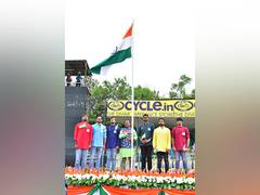 
      
      Roger Binny and captains of Maharaja Trophy hoist flag 
      
      