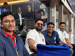 
      
      IPL 2023: Rishabh Pant visits stadium to cheer Delhi Capitals
      
      