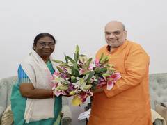 
      
      Amit Shah meets NDA Presidential candidate Murmu
      
      