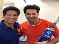 
      
      Varun Dhawan, Abhishek Bachchan play gully cricket with...
      
      