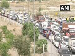 
      
      Vehicles crawl after Ghaziabad seals border with Delhi due to...
      
      