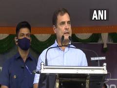 
      
      Rahul Gandhi sees bike hit man, comes to his aid
      
      