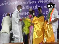 
      
      Five ministers inducted into Puducherry cabinet
      
      