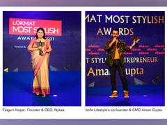 
      
      Entrepreneurs Falguni Nayar, Aman Gupta win big at the Lokmat...
      
      