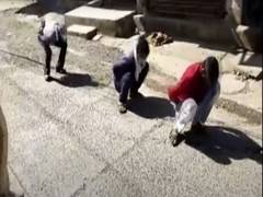 
      
      Indore police punish lockdown evaders with sit-ups
      
      