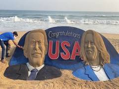 
      
      Sand artist Sudarsan Pattnaik creates 25-feet long sculpture...
      
      