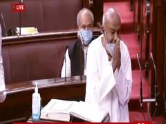 
      
      HD Deve Gowda takes oath as Rajya Sabha member
      
      