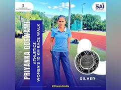 
      
      CWG 2022: Priyanka clinches silver in women's 10000 m race walk
      
      