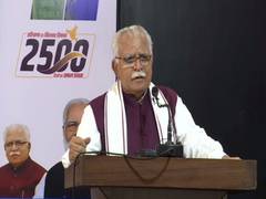 
      
      Haryana: Khattar lauds works by BJP led govt as he completes...
      
      