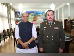 
      
      Rajnath Singh meets Tajik counterpart, holds discussions on...
      
      