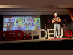 
      
      Greenman Viral Desai delivers TED Talk at PDEU
      
      