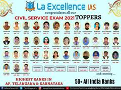 
      
      La Excellence IAS Academy bags Top 50+  All India Ranks in UPSC
      
      