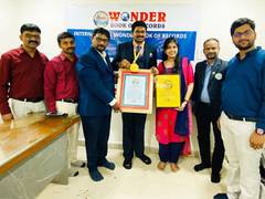 
      
      Sudheer Sandra enters the International Wonder Book of Records
      
      