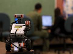 
      
      BILL-E robot can build structures block by block
      
      