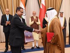 
      
      India, Bahrain sign 4 MoUs after delegation-level talks
      
      