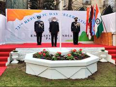 
      
      Indian Embassy in Paris celebrates 72nd Republic Day 
      
      