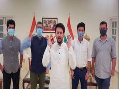 
      
      #HumaraVictoryPunch: Anurag Thakur cheers for Indian athletes...
      
      