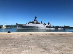 
    INS Jalashwa arrives at port of Antsiranana, Madagascar with Naval training team
    