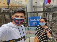 
      
      Ishant Sharma and wife Pratima Singh receive first dose of...
      
      