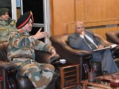 
      
      Ladakh LG visits Fire and Fury Corps Headquarters
      
      