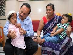 
      
      Separated craniopagus twins Jagga and Baliya leave for home...
      
      