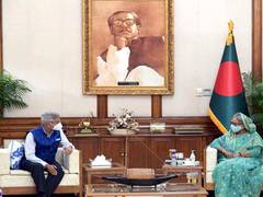 
      
      Dhaka: Jaishankar meets Sheikh Hasina, presents books on...
      
      