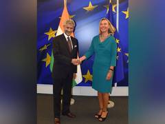 
      
      EAM Jaishankar meets EU's Federica Mogherini
      
      