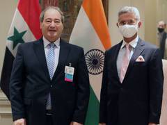 
      
      Jaishankar meets Syrian FM, exchanges views on developments...
      
      