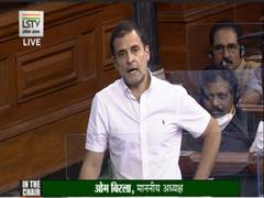 
      
      Rahul takes ' hum do, humare do' jibe at government in LS,...
      
      