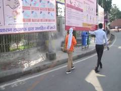 
      
      COVID-19: Lucknow Municipal Corporation sanitises roads,...
      
      