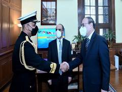 
      
      Shringla meets Oman's Navy Commander, discusses bilateral...
      
      