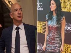 
      
      Jeff Bezos hits the clubs with girlfriend Lauren after Super Bowl
      
      
