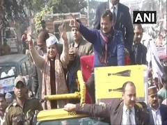 
      
      Kejriwal holds roadshow in poll-bound Delhi's Mangolpuri 
      
      