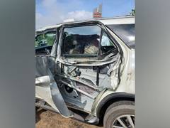
      
      Tanker rams Khushbu Sundar's car, no injuries reported 
      
      
