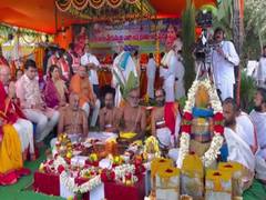 
      
      Tirupati: Bhumi Pujan held at Lord Hanuman's birthplace at...
      
      