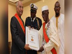 
      
      President Kovind honoured with Guinea's highest award
      
      