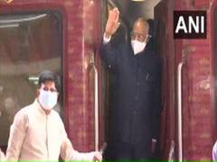
      
      President Kovind, wife board special train for his native...
      
      