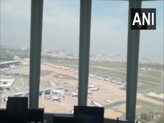 
      
      Planes of various airlines parked at Delhi airport amid lockdown
      
      