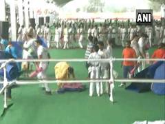 
      
      Haryana: People loot yoga mats at Yoga event attended by...
      
      